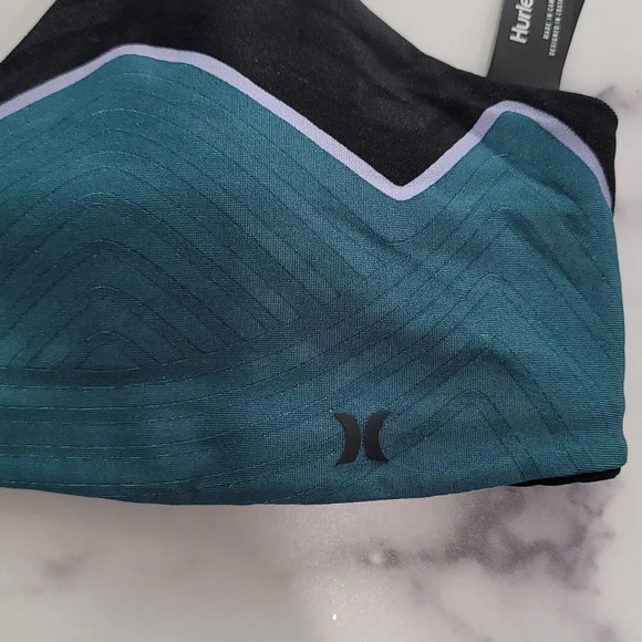 HURLEY Phantom Colorblocked Scoop Surf Bikini Top - Picture 3 of 7